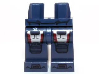 Hips and Legs with Iron Man Silver and Dark Red Knee Plates and Boots Pattern