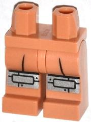 Hips and Legs with Silver Metal Plate Knee Pads with Black Rivets Pattern