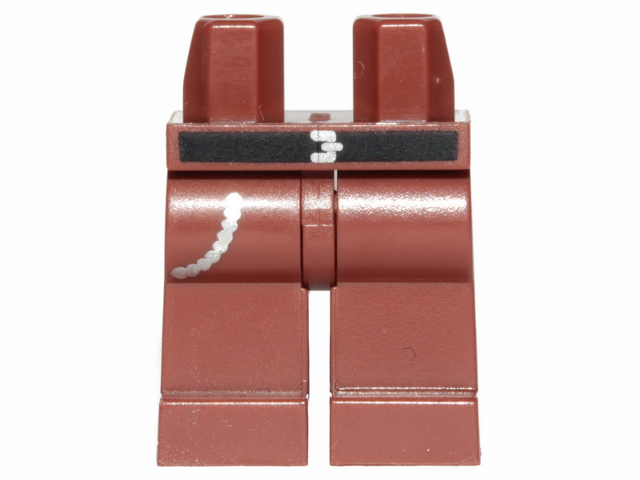 Hips and Legs with Black Belt, Silver Buckle and Chain Pattern