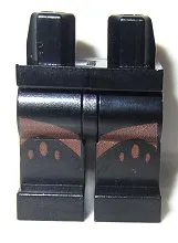 Hips and Legs with Reddish Brown Ovals and Curved Markings Pattern