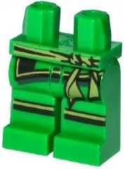 Hips and Legs with Black and Olive Green Sash and Knee Stripes Pattern