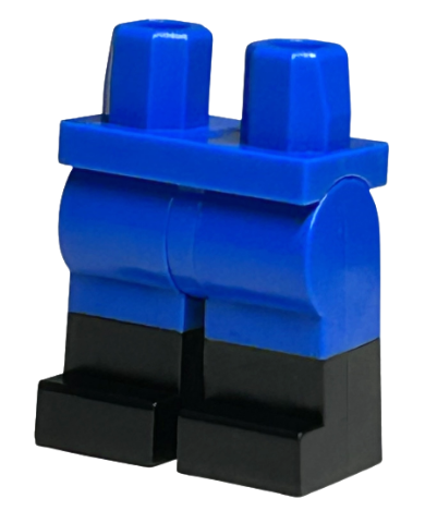 Hips and Legs with Molded Black Lower Legs / Boots  Pattern