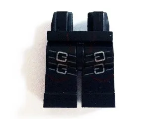 Hips and Legs with 4 Silver Belt Buckles and Dark Red Lines Pattern (Arsenal)