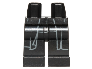 Hips and Legs with Dark Bluish Gray Long Coattails Outline Pattern (Undetermined Type)