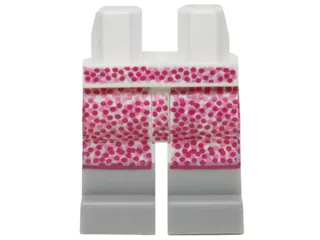 Hips and Legs with Skirt with Pink Dots and Light Bluish Gray Boots Pattern