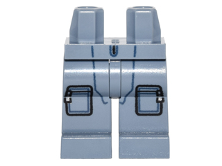 Hips and Legs with 2 Knee Pockets with Silver Zippers Jumpsuit Pattern