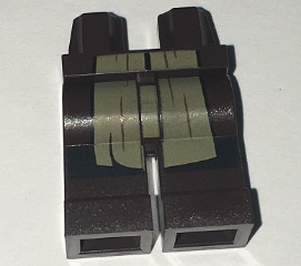 Hips and Legs with Dark Tan SW Jedi Robe and Black Knees Pattern