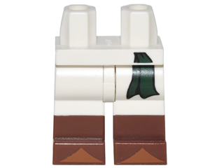 Hips and Legs with Dark Green Belt Tie and Reddish Brown Boots with Dark Orange Tips Pattern
