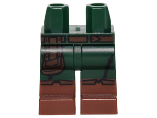 Hips and Legs with Reddish Brown Belt, Pouch, and Boots Pattern