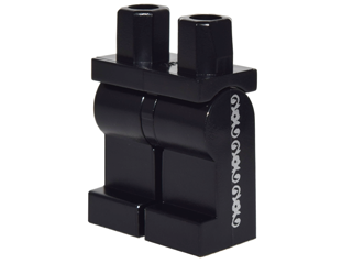 Hips and Legs with Ornate Silver Trim on Sides Pattern