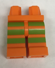 Hips and Legs with 3 Lime Stripes on Front and Sides Pattern