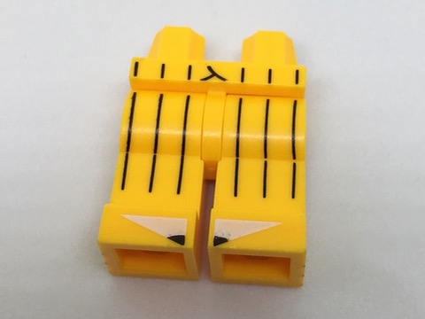 Hips and Legs with 6 Black Vertical Stripes and Pencil Tips on Feet Pattern