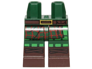 Hips and Legs with Tartan Kilt, Dark Brown Belt and Boots Pattern