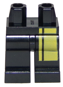 Hips and Legs with Narrow and Wide Double Yellow Stripes on Left Leg Pattern