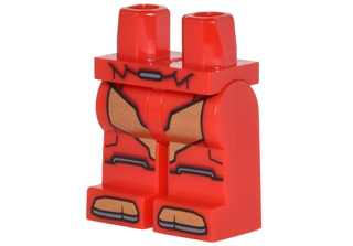 Hips and Legs with Iron Man Gold Armor Plates, Silver Knee Plates and Gold Boot Tips Pattern