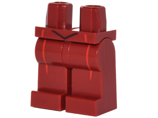 Hips and Legs with Black Pointed Line and 2 Red Stripes Pattern