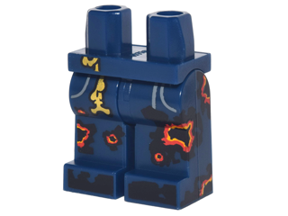 Hips and Legs with Pockets, Gold Tassel and Black, Red and Yellow Splotches Pattern