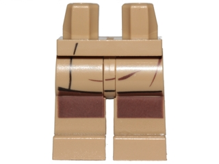 Hips and Legs with Creases and Dark Brown Leggings Pattern