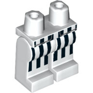 Hips and Legs with Vertical Black Stripes Pattern