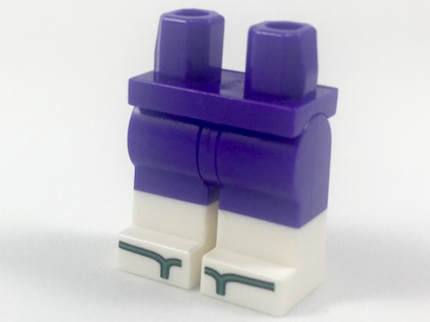 Hips and Legs with Molded White Lower Legs / Boots and Printed Green Sandals Straps Pattern