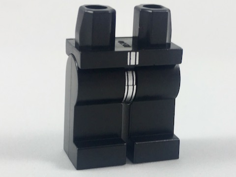 Hips and Legs with Silver Vertical Stripe Pattern