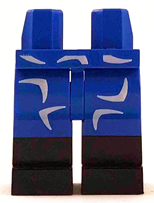 Hips and Legs with Black Boots and White Boomerangs Pattern