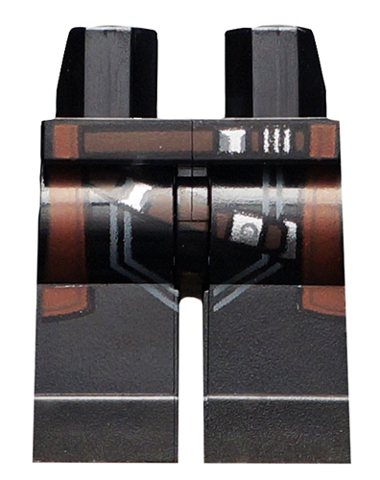 Hips and Legs with Two Reddish Brown Belts and Reddish Brown Overcoat Extension Pattern