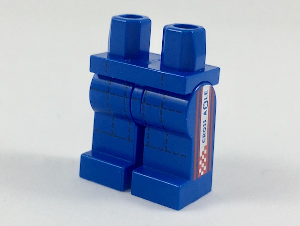 Hips and Legs with Black Stitching, Red and White 'Cross Axle' Ad on Sides Pattern