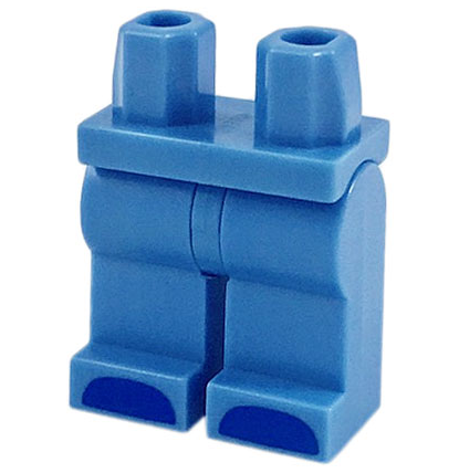 Hips and Legs with Blue Half Ovals Shoe Tips Pattern