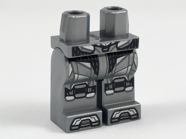 Hips and Legs with Black and Silver Robotic Armor Pattern