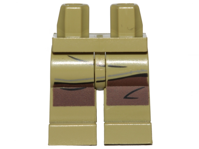 Hips and Legs with Creases and Dark Brown Leggings Pattern