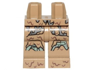 Hips and Legs with Sand Green Knee Pads and Dirt Stains Pattern