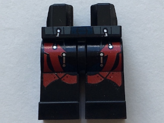 Hips and Legs with Dark Red Armor Pattern