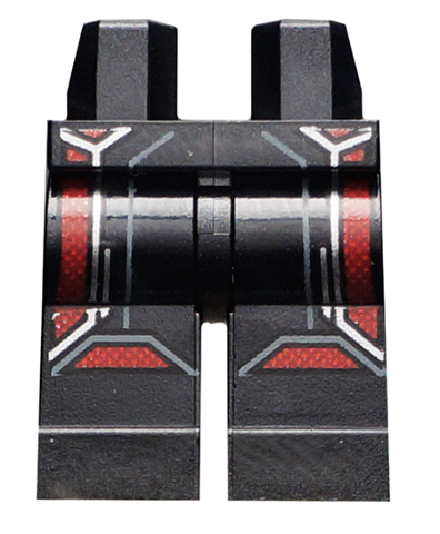 Hips and Legs with Silver and Dark Red Coattails Outline and Dark Red Knee Pads Pattern (Ant-Man)