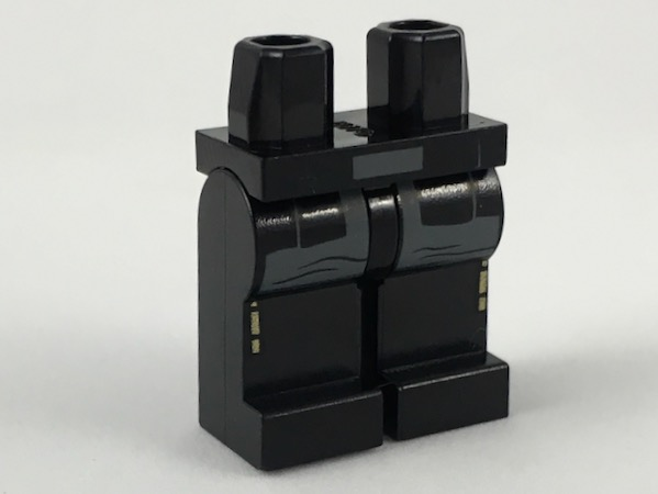 Hips and Legs with 4 Flaps Hanging over Dark Bluish Gray Pants Pattern