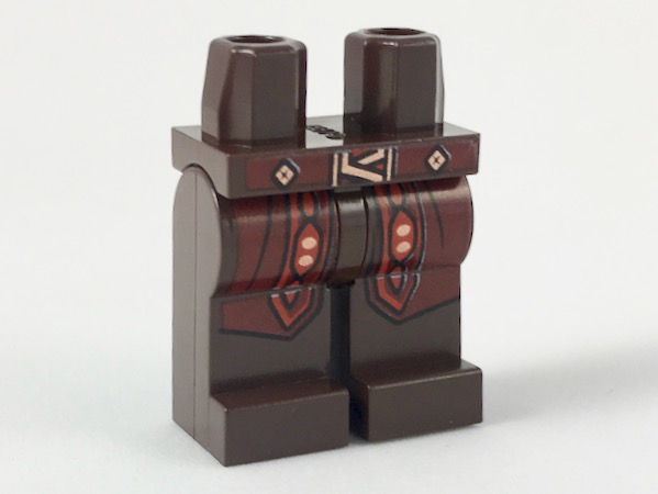 Hips and Legs with Dark Red Belt and Coattails, Gold and Red Trim Pattern