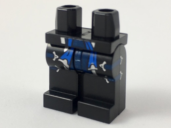 Hips and Legs with Dark Blue Straps with Silver Trim Pattern