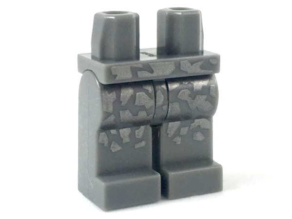 Hips and Legs with Dark Silver Camouflage Pattern