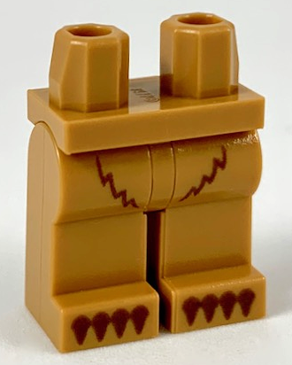 Hips and Legs with Reddish Brown Fur Lines and Claws Pattern