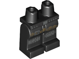 Hips and Legs with Silver Studded Belt and Knee Pads, Gold Belt with Pouches Pattern