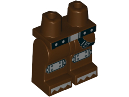 Hips and Legs with Black and Silver Belt and Strap, Silver Knee Pads with Rivets and Spiked Boot Tips Pattern