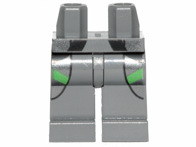 Hips and Legs with Bright Green and Black Stripes on Silver Sides Pattern