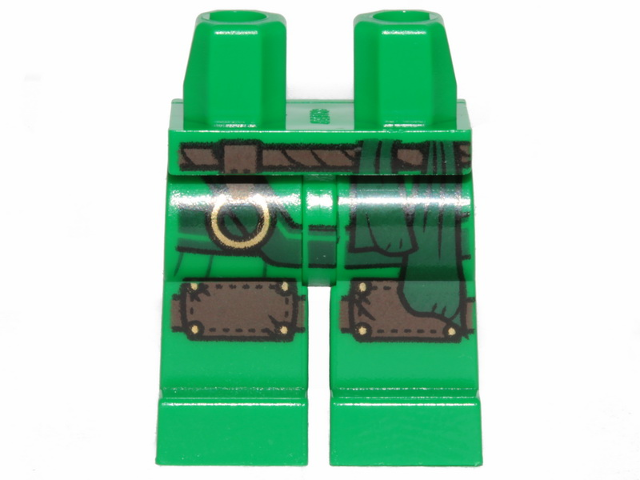 Hips and Legs with Knee Pads, Ring and Dark Green Sash Pattern