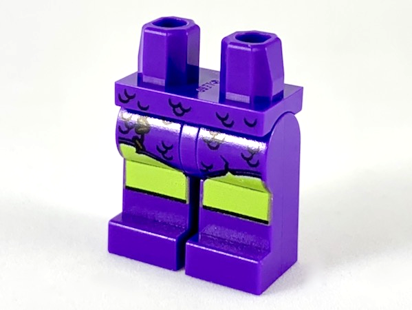 Hips and Legs with Dark Purple Tunic and Lime Knees Pattern