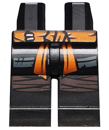 Hips and Legs with Orange Sash and Knee Wrappings Pattern