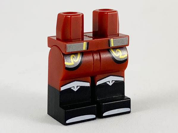 Hips and Legs with Black Boots, Pearl Dark Gray Coattails with Gold Trim, White Knees and Toes Pattern