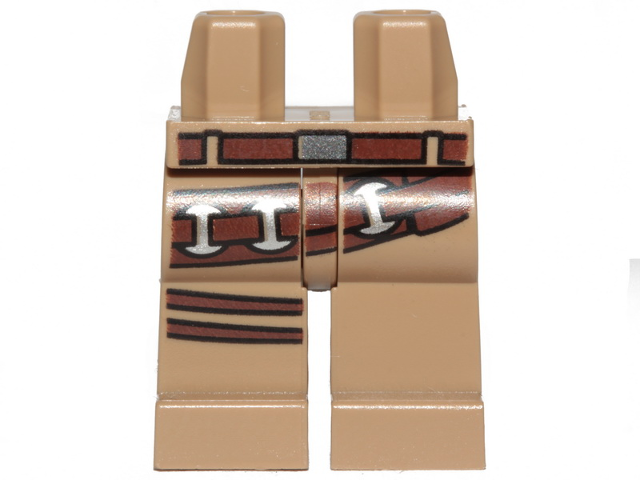 Hips and Legs with Reddish Brown Belt with 3 Buckles and 2 Straps Pattern