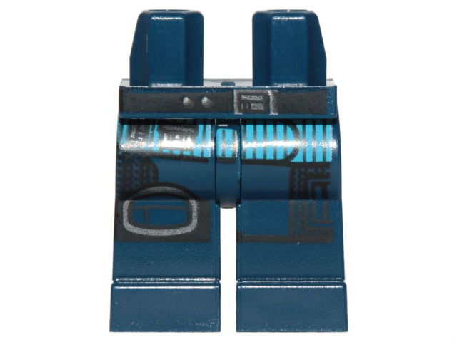 Hips and Legs with Medium Azure Tunic Tail and Knee Pad Pattern