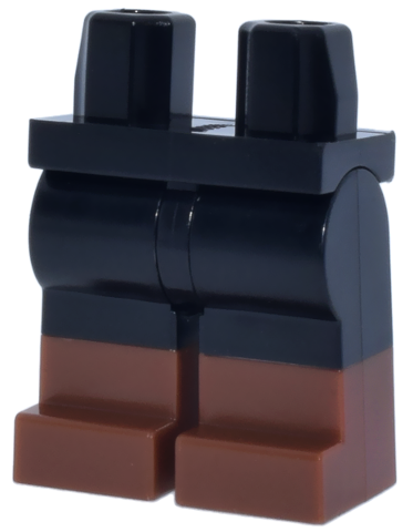 Hips and Legs with Molded Reddish Brown Lower Legs / Boots  Pattern