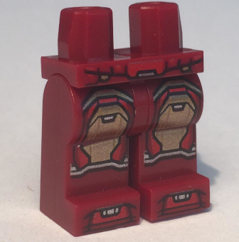 Hips and Legs with Red and Gold Armor Panels Pattern